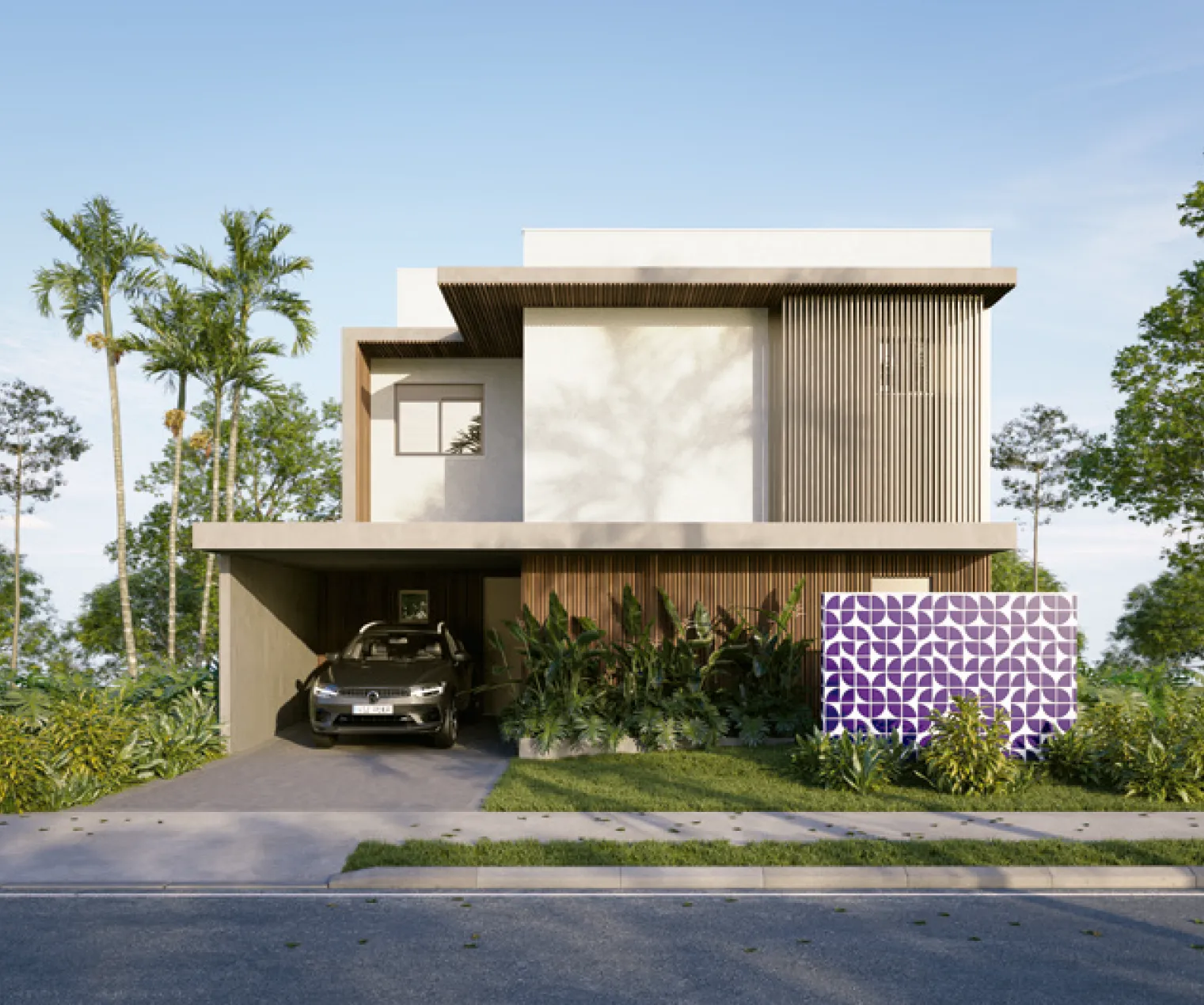 Fachada da Casa Athos, assinada por Detalle Arquitetura