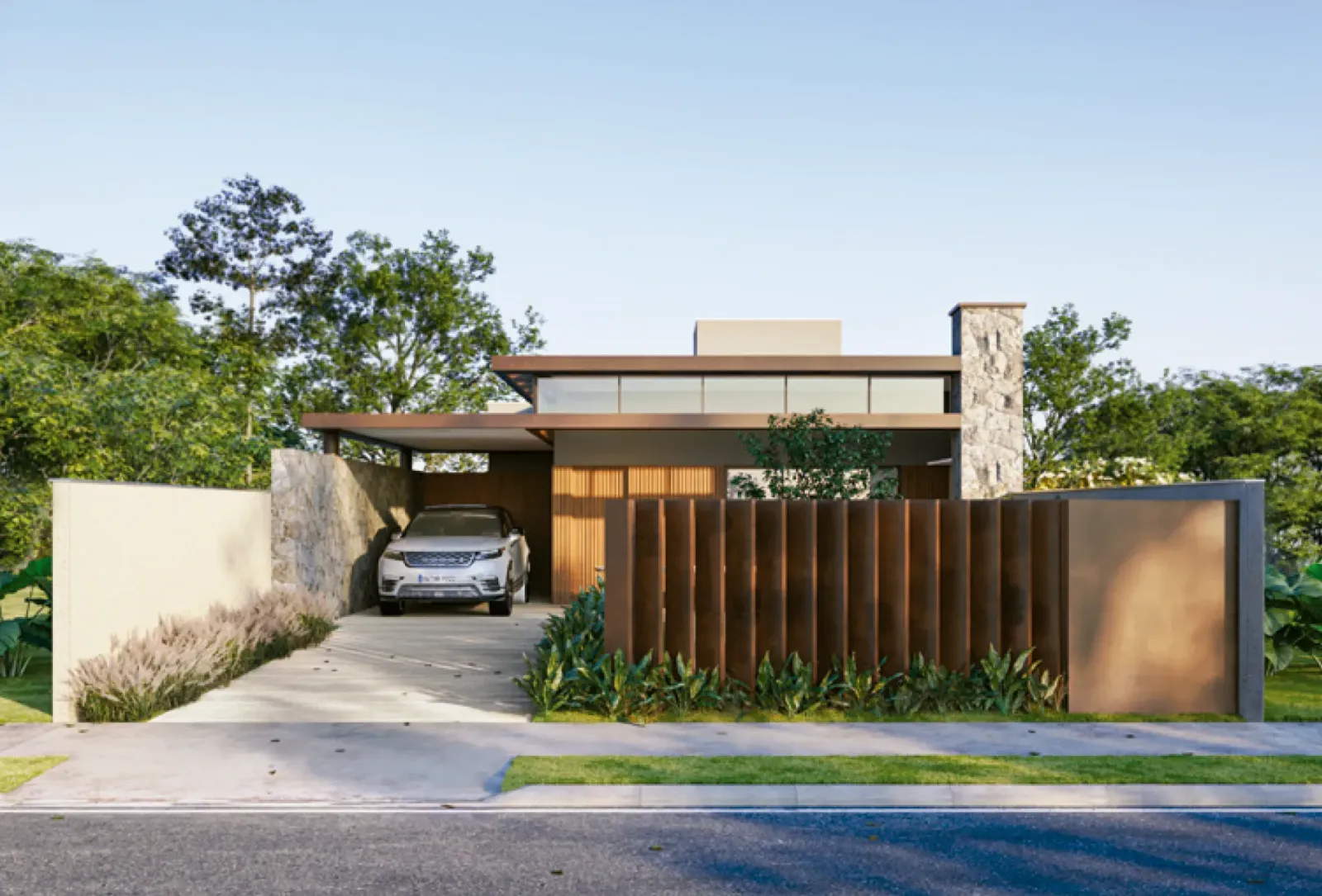 Fachada da Casa Horizonte, assinada por Mooca Estúdio